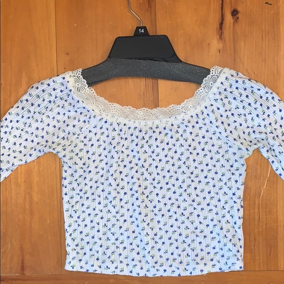 ASOS white floral print cropped top - Picture 2 of 3